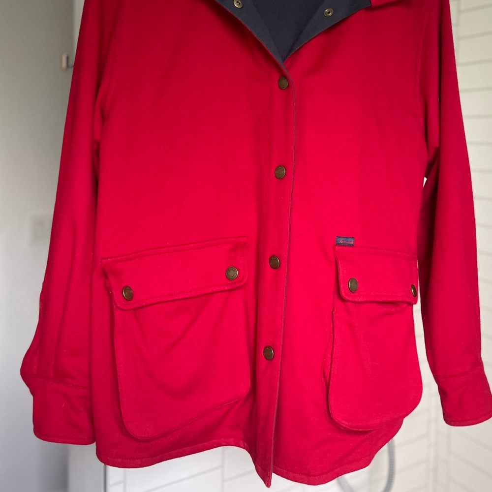 Faconnable red hooded wool jacket size M - Picture 2 of 8